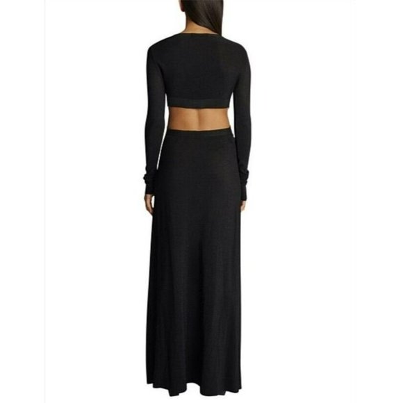 NEW Camilla and Marc Alvar Knit Maxi Dress Black Size 8 cut out sides RRP $850 - Picture 3 of 6